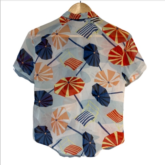 Quicksilver Sheer Blouse with Umbrella Print XS - Picture 3 of 6